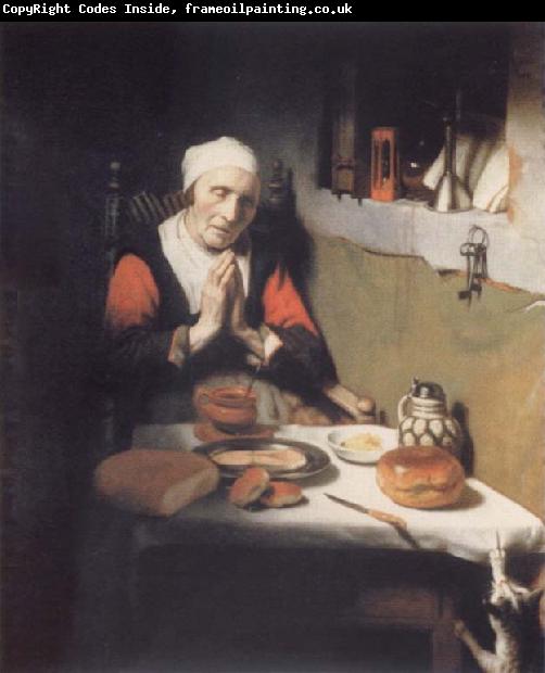 MAES, Nicolaes Old praying woman